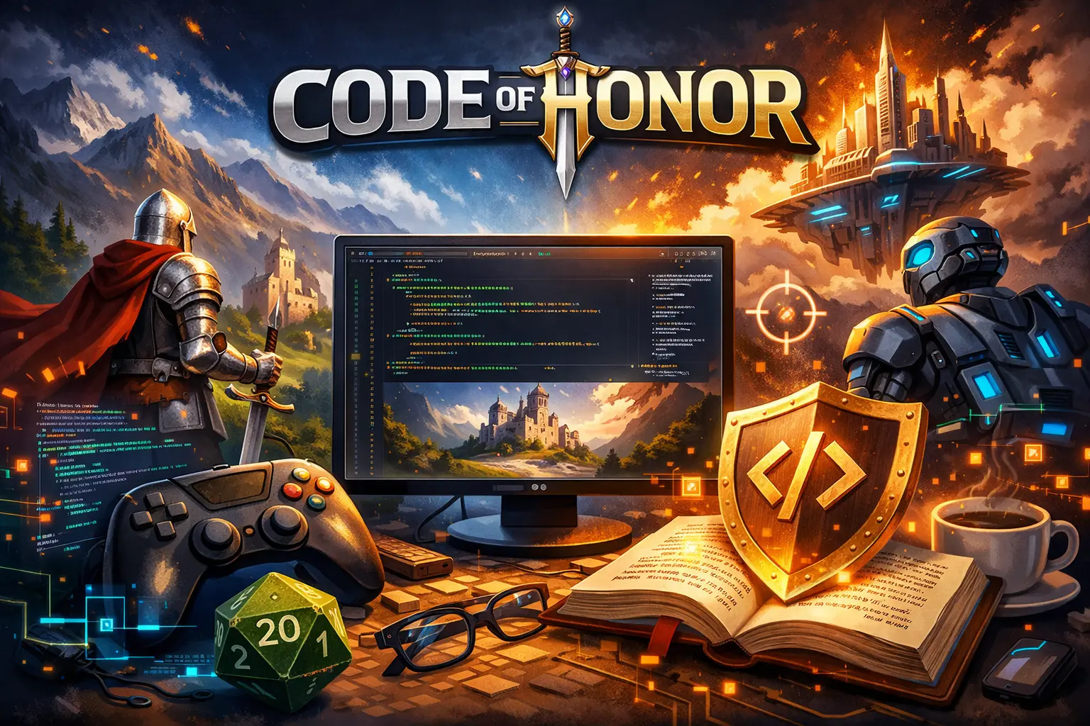 Banner featuring iconic game characters